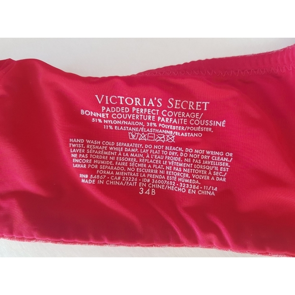 Victoria's Secret Red Perfect Coverage Bra - Picture 14 of 14